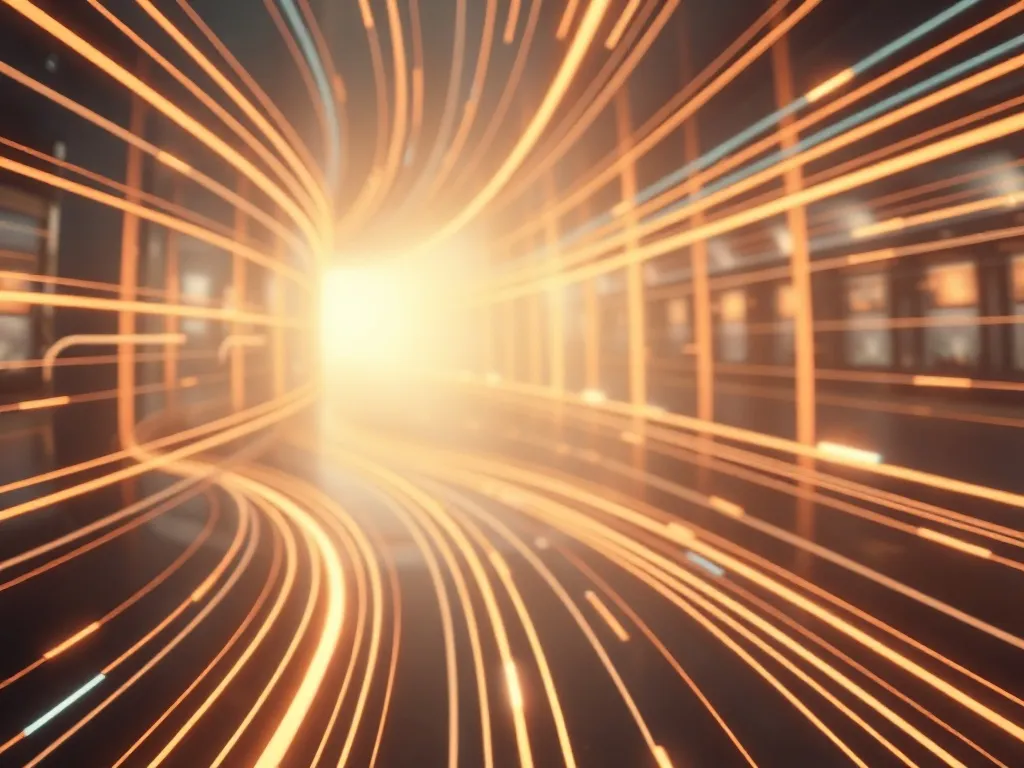 Abstract high-tech background with glowing lines and soft iv